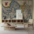 Old Map of the Neatherlands, 1570 Mural Wallpaper - room preview 05