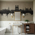 Reims France Skyline Concrete Mural Wallpaper - room preview 05