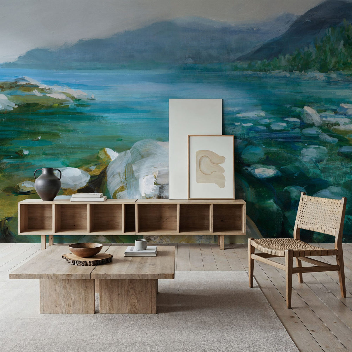 Western Lake Mural Wallpaper - room preview 05