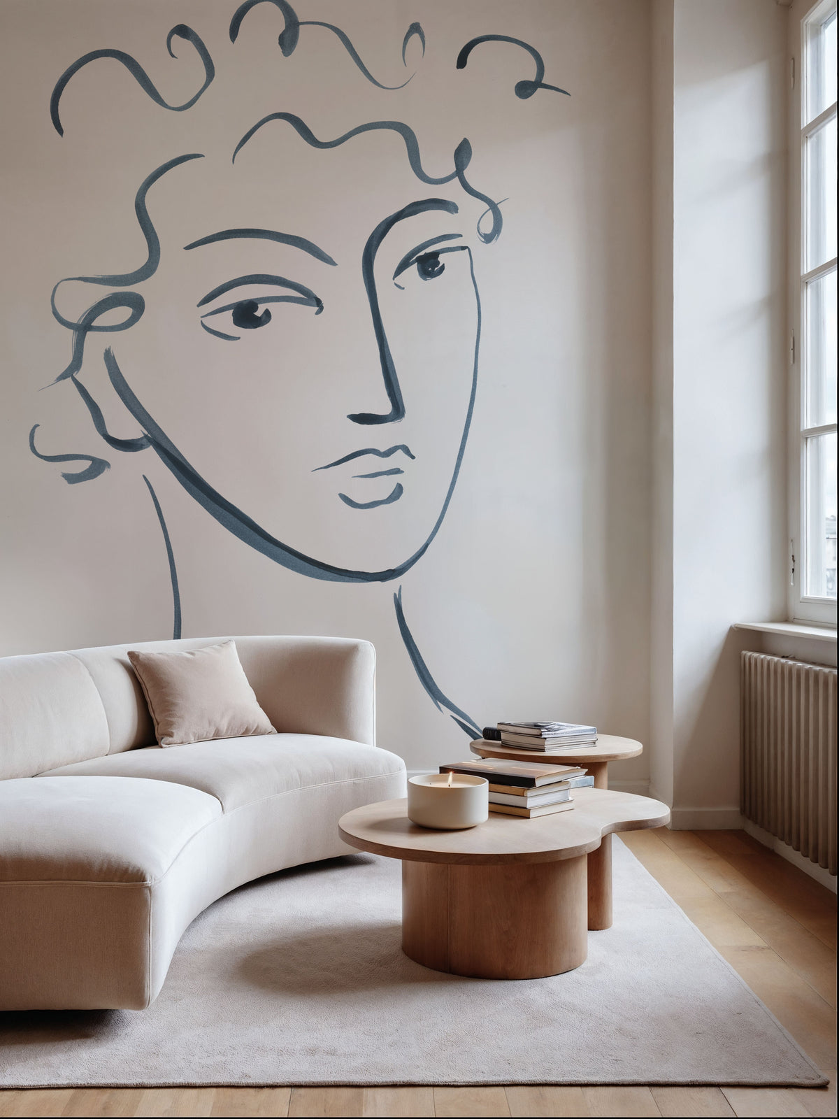 Whimsy Portrait I Mural Wallpaper - room preview 05