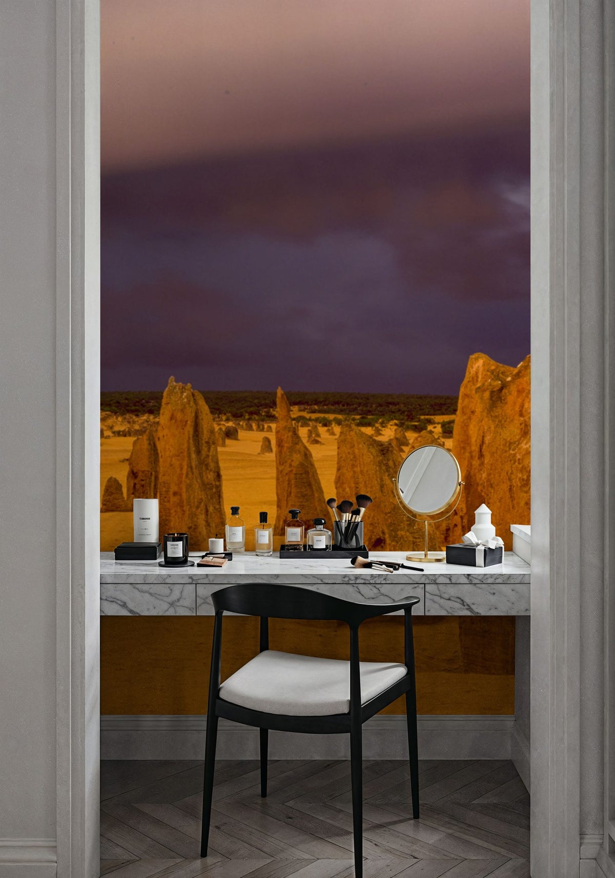 Storm Clouds and Rocks Mural Wallpaper - room preview 05
