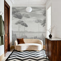 Verdant Horizon, Pewter Mural Wallpaper - room preview 05