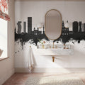 Quito Ecuador Skyline Black & White Mural Wallpaper - room preview 05