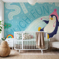Snow Much Fun Mural Wallpaper - room preview 05