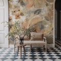 Ivory Floral Mural Wallpaper - room preview 05