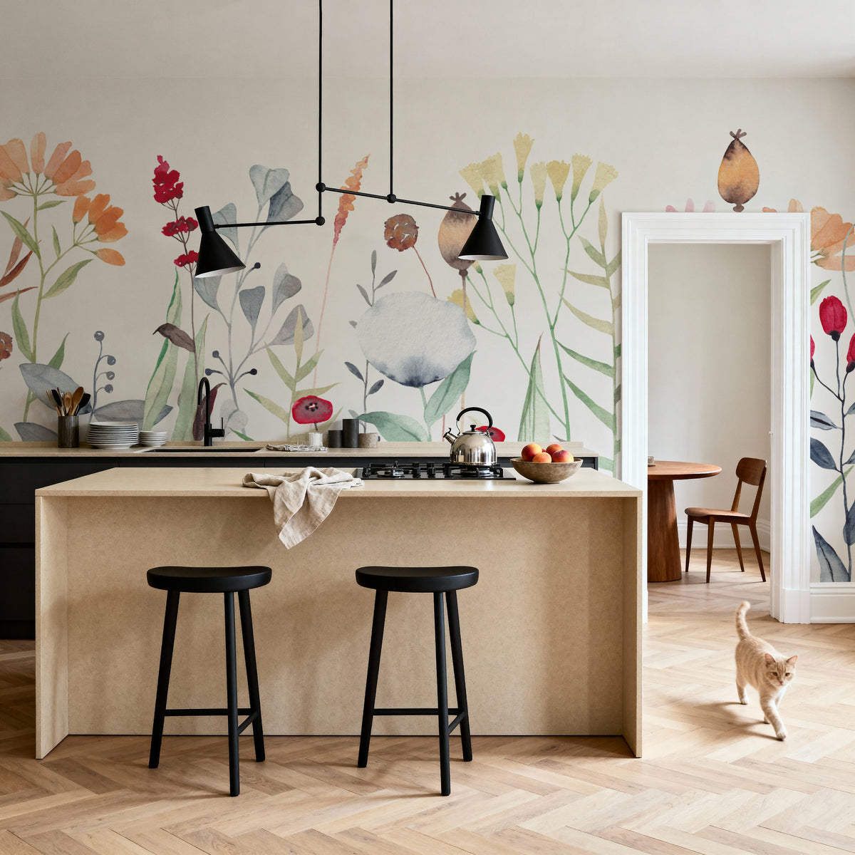 Floral Jungle Mural Wallpaper - room preview 05