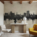 Savannah Georgia Skyline Concrete Mural Wallpaper - room preview 05