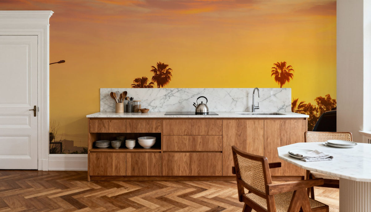 LA Sunset Mural Wallpaper - room preview 05