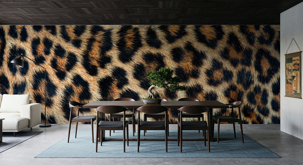 Leopard Fur Mural Wallpaper - room preview 05