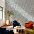 Negative Leaf, Sage Mural Wallpaper - room preview 05