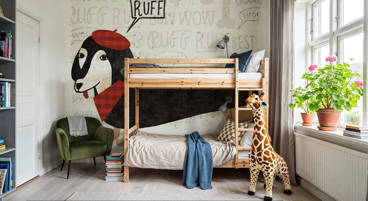 Puppy Love IX Mural Wallpaper - room preview 05