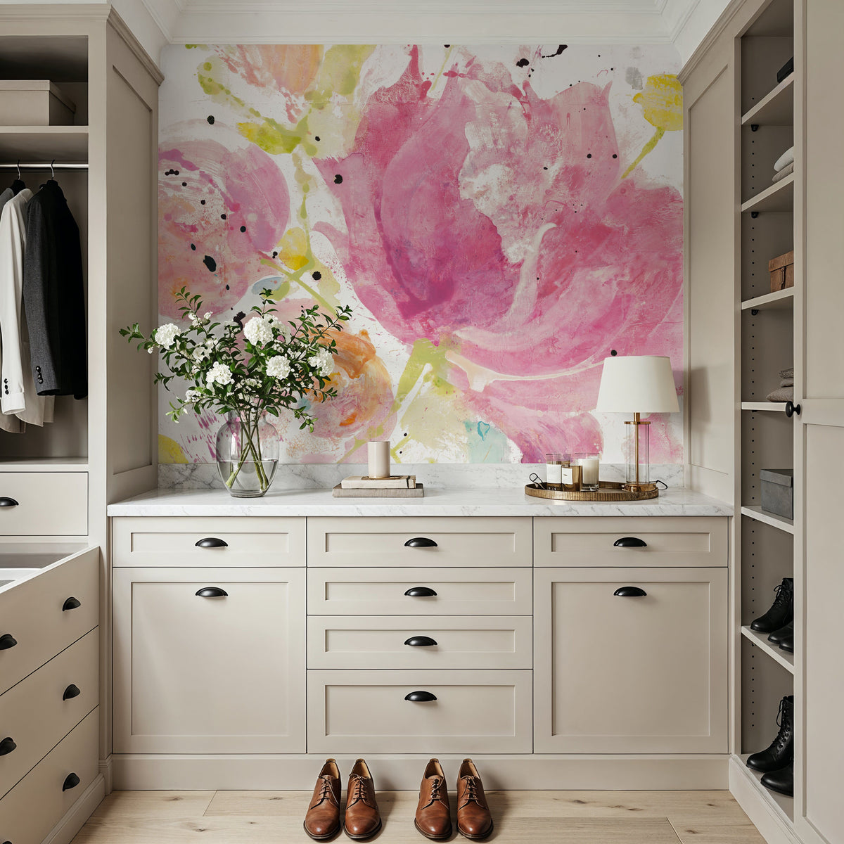 Spring Abstracts Florals II Mural Wallpaper - room preview 05