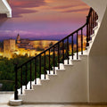 Mountain Fortress Twilight Mural Wallpaper - room preview 05