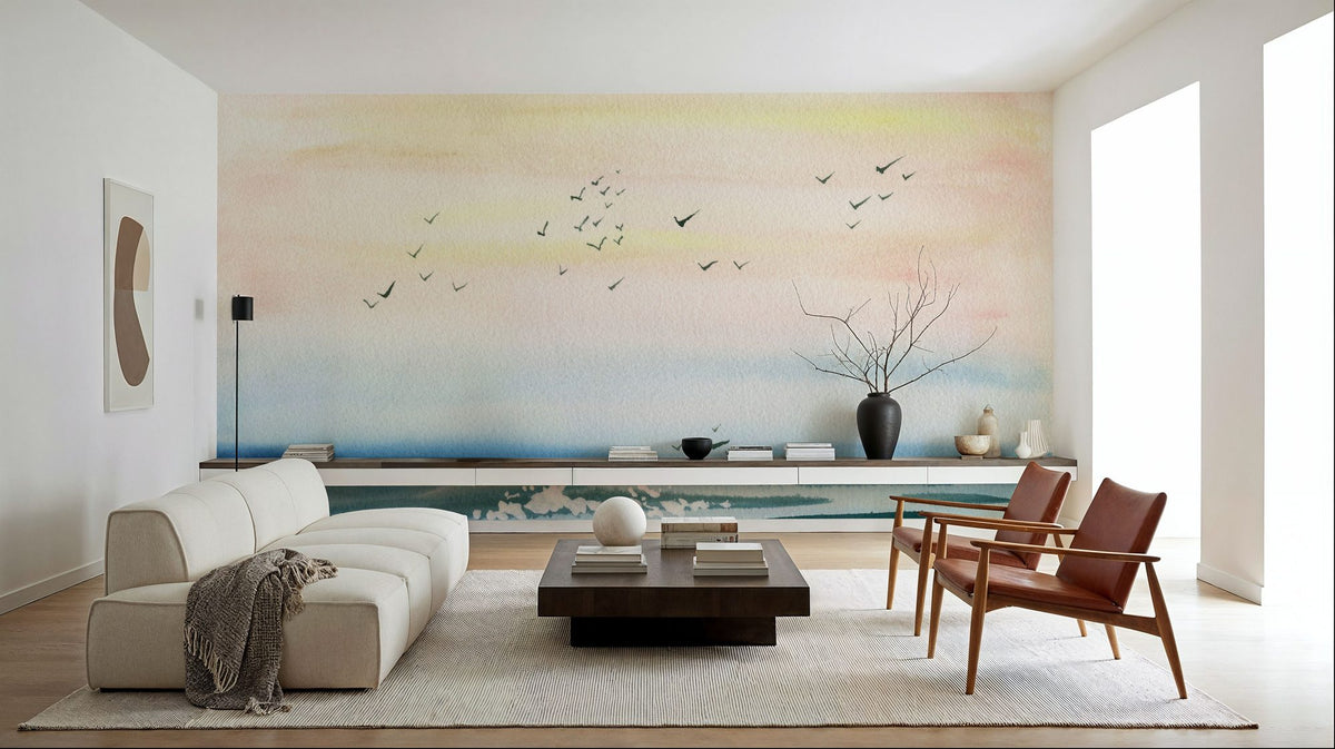 Sunset Shore Mural Wallpaper - room preview 05