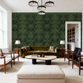 Flower Bridges Green Mural Wallpaper - room preview 05