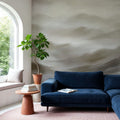 Foggy Mountains, Sepia Mural Wallpaper - room preview 05