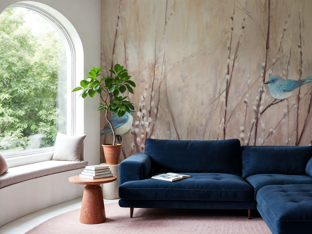 Pretty Birds Mural Wallpaper - room preview 05
