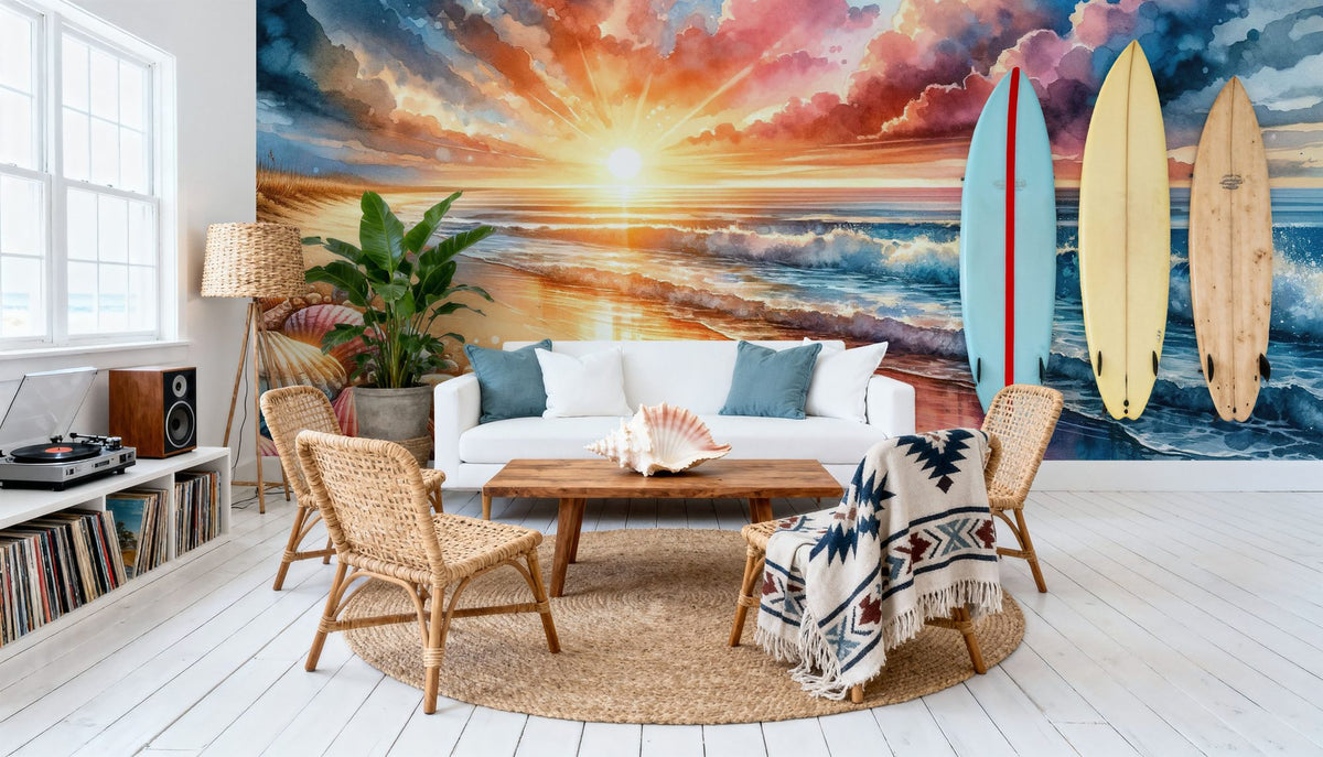 Ocean Twilight Mural Wallpaper - room preview 05