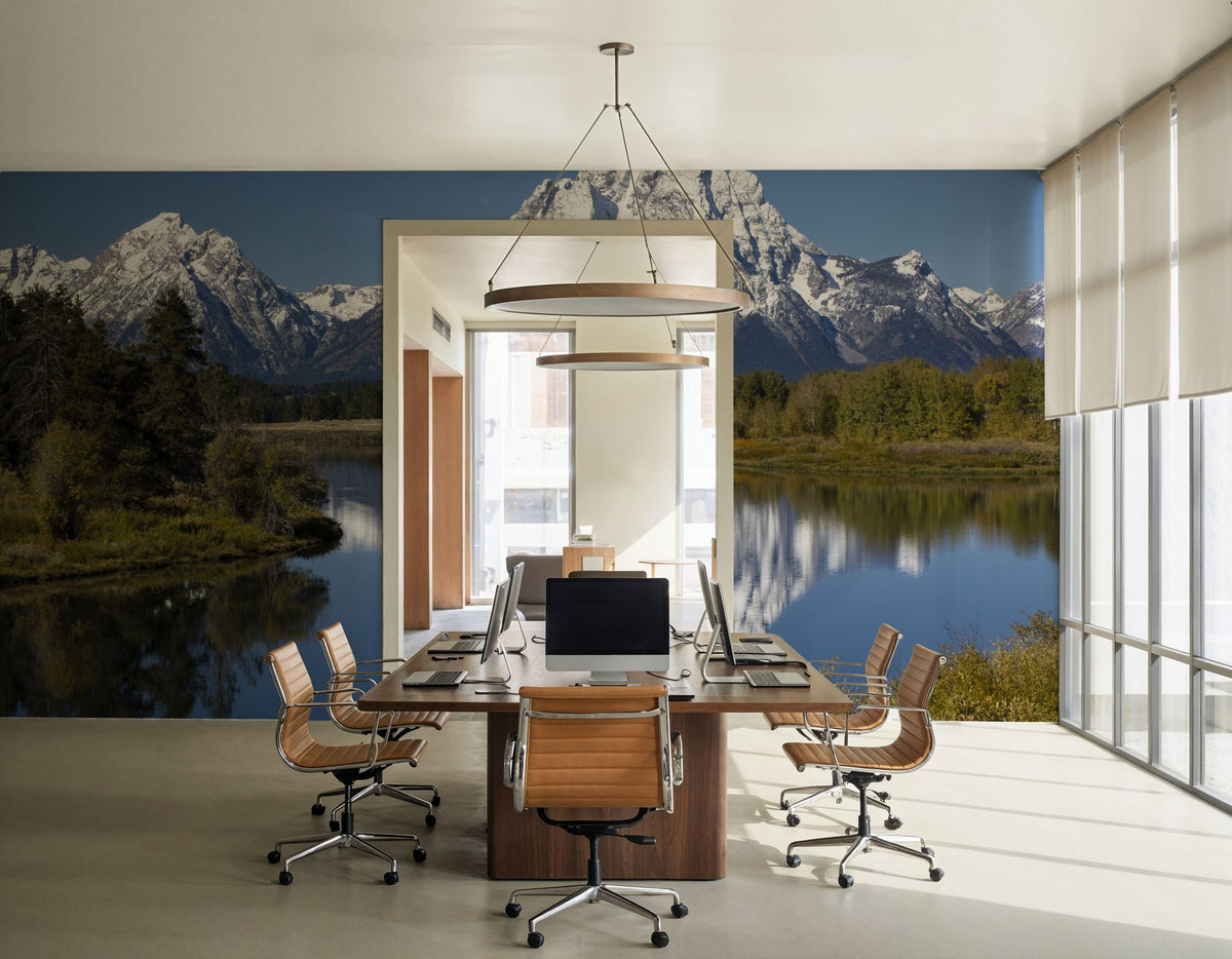 Mountain Mirror Lake Mural Wallpaper - room preview 05