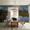 Mountain Mirror Lake Mural Wallpaper - room preview 05