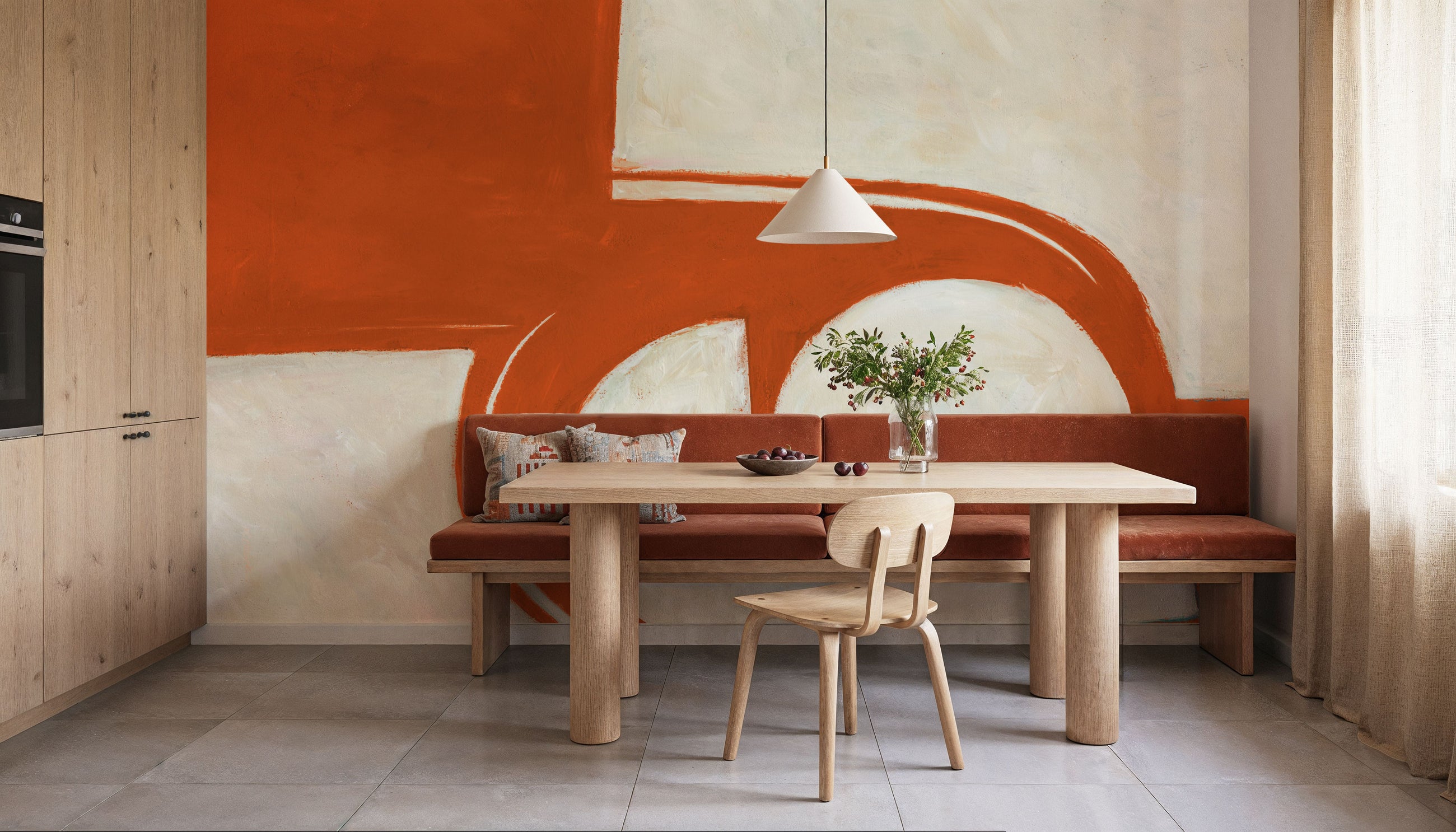 Artifact II Orange Mural Wallpaper