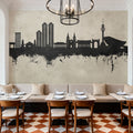 Daegu South Korea Skyline Concrete Mural Wallpaper - room preview 05