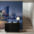 Harbor Twilight Mural Wallpaper - Neutral Tone - room preview 05