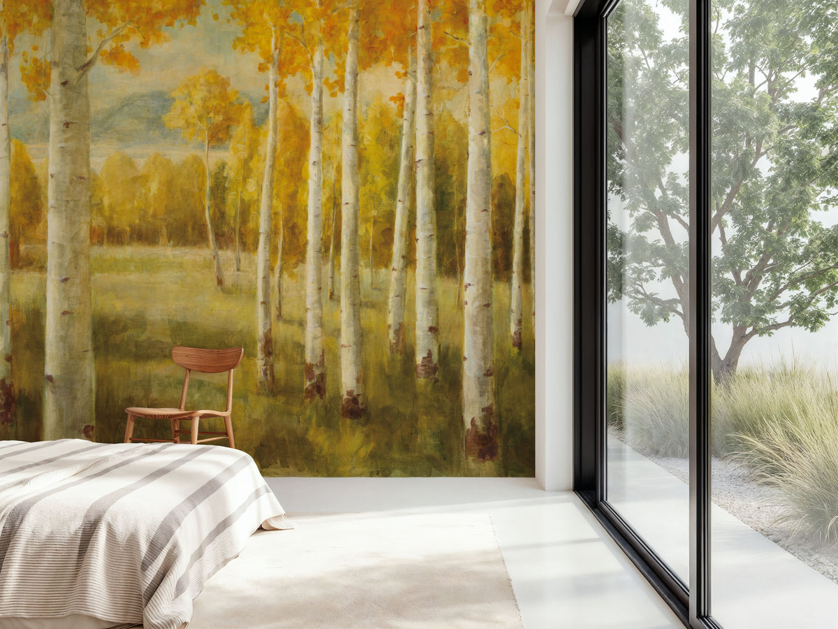 Aspen Birches Mural Wallpaper - room preview 05