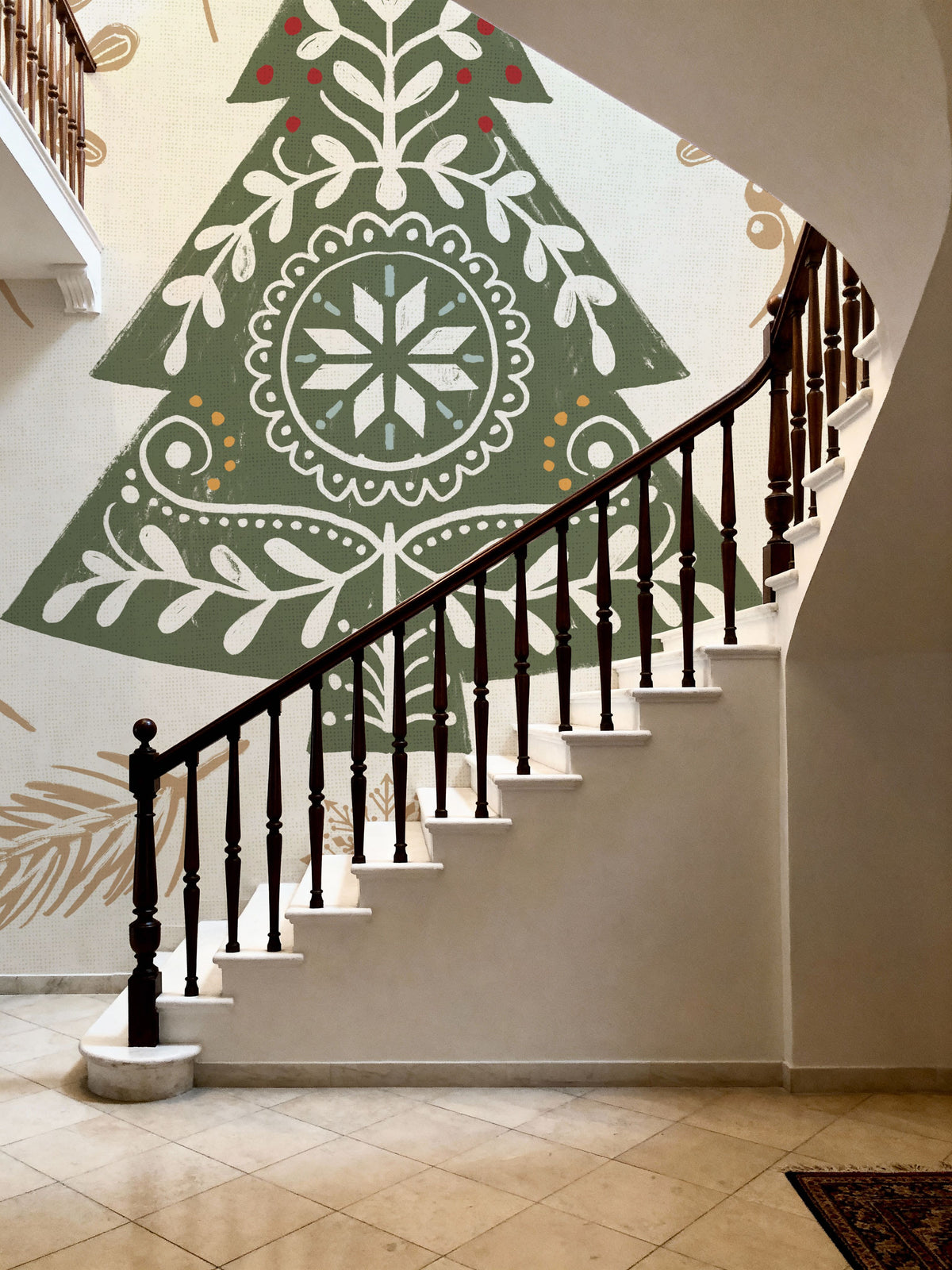 Holiday Form VI Color Mural Wallpaper - room preview 05