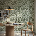 Marguerites, Forest Green Mural Wallpaper - room preview 05