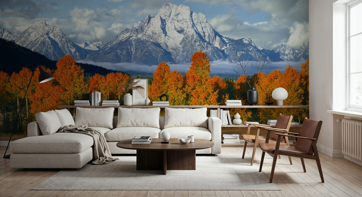 Misty Autumn Peaks Mural Wallpaper - room preview 05