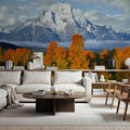 Misty Autumn Peaks Mural Wallpaper - room preview 05