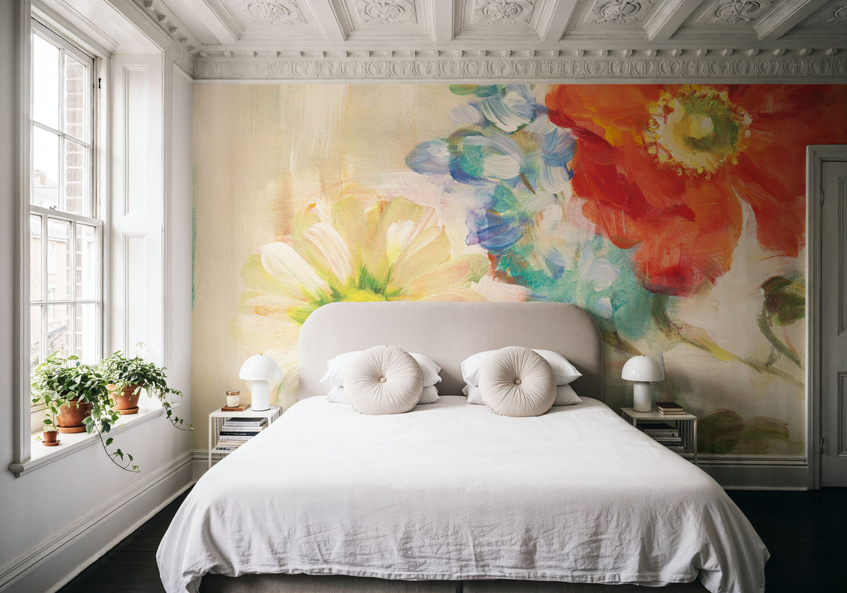 Contemporary Flower II Mural Wallpaper - room preview 05