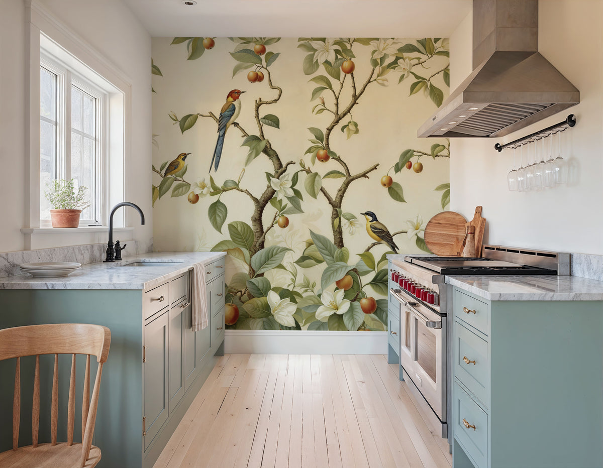Bird Harmony, Butter Mural Wallpaper - room preview 05