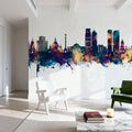 Kyiv Ukraine Skyline Blue & Bronze Mural Wallpaper - room preview 05