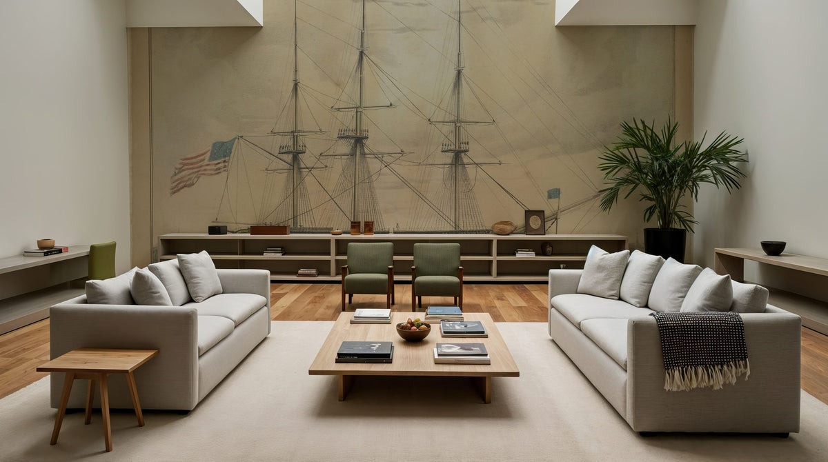 North Carolina Ship Mural Wallpaper - room preview 06
