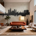 Derby England Skyline Concrete Mural Wallpaper - room preview 05