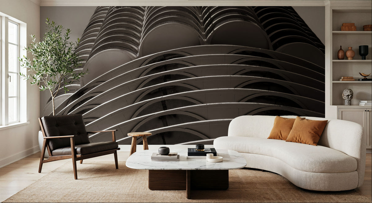 Chicago Skyline Marina City III Mural Wallpaper - room preview 05