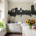 Montgomery Alabama Skyline Concrete Mural Wallpaper - room preview 05