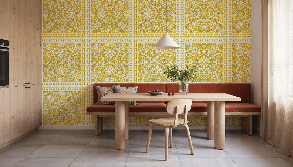 Mission Cement Tiles, Sunflower Mural Wallpaper - room preview 05