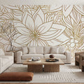 Pentaflower Mural Wallpaper - room preview 05