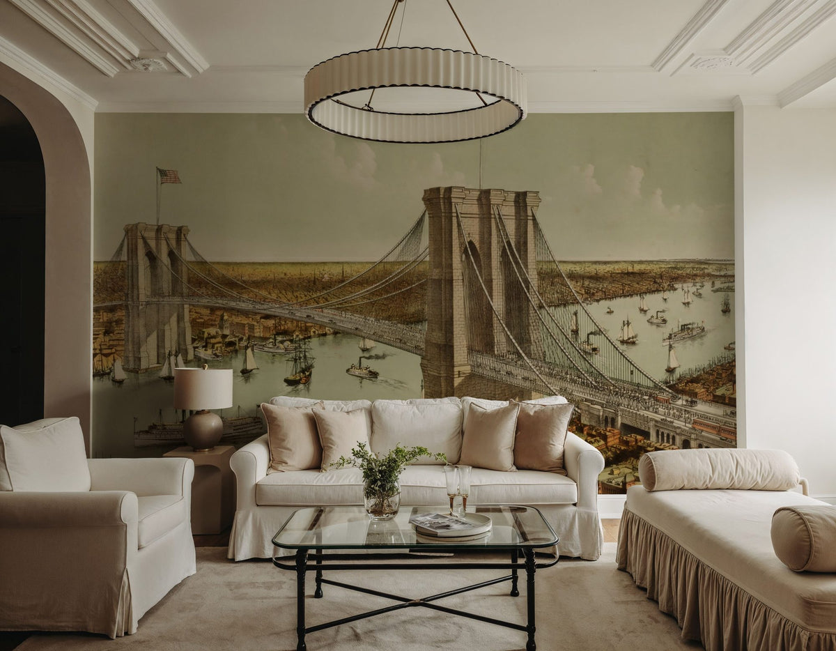 Great East River Bridge Mural Wallpaper - room preview 05