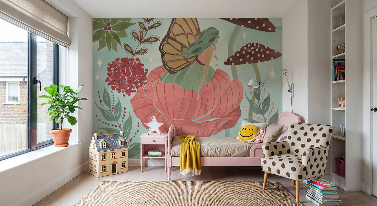 Floralscape Fairies II Mural Wallpaper - room preview 05