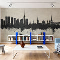 Tallinn Estonia Skyline Concrete Mural Wallpaper - room preview 05