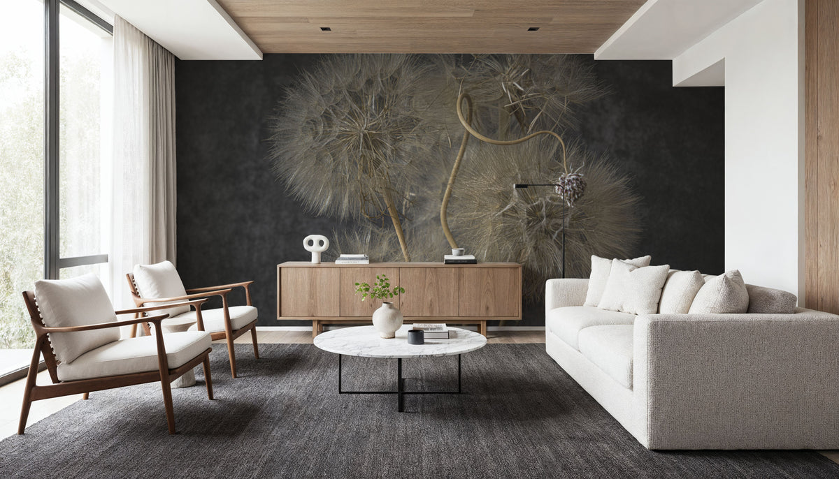 Delicate Dandelion Mural Wallpaper - room preview 05