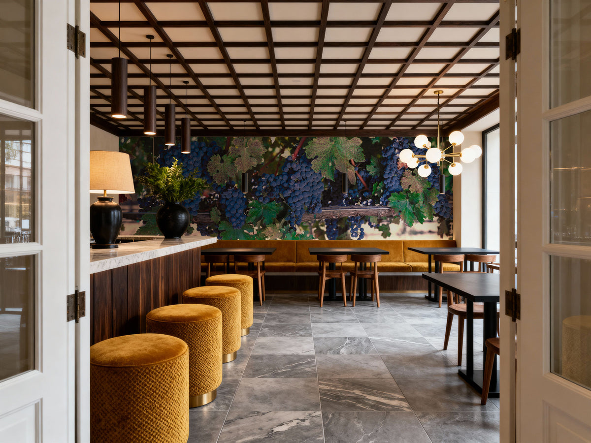Expensive Grapes Mural Wallpaper - room preview 05