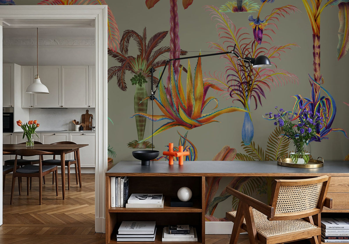 Statement Palms, Laurel Mural Wallpaper - room preview 05