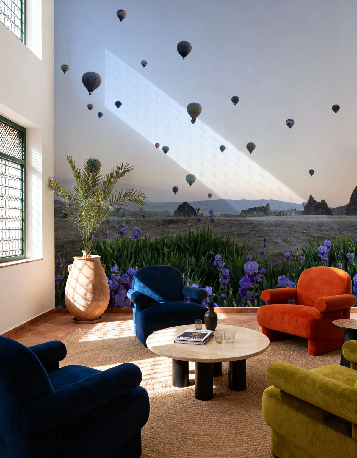Lavender Balloon Journey Mural Wallpaper - room preview 05