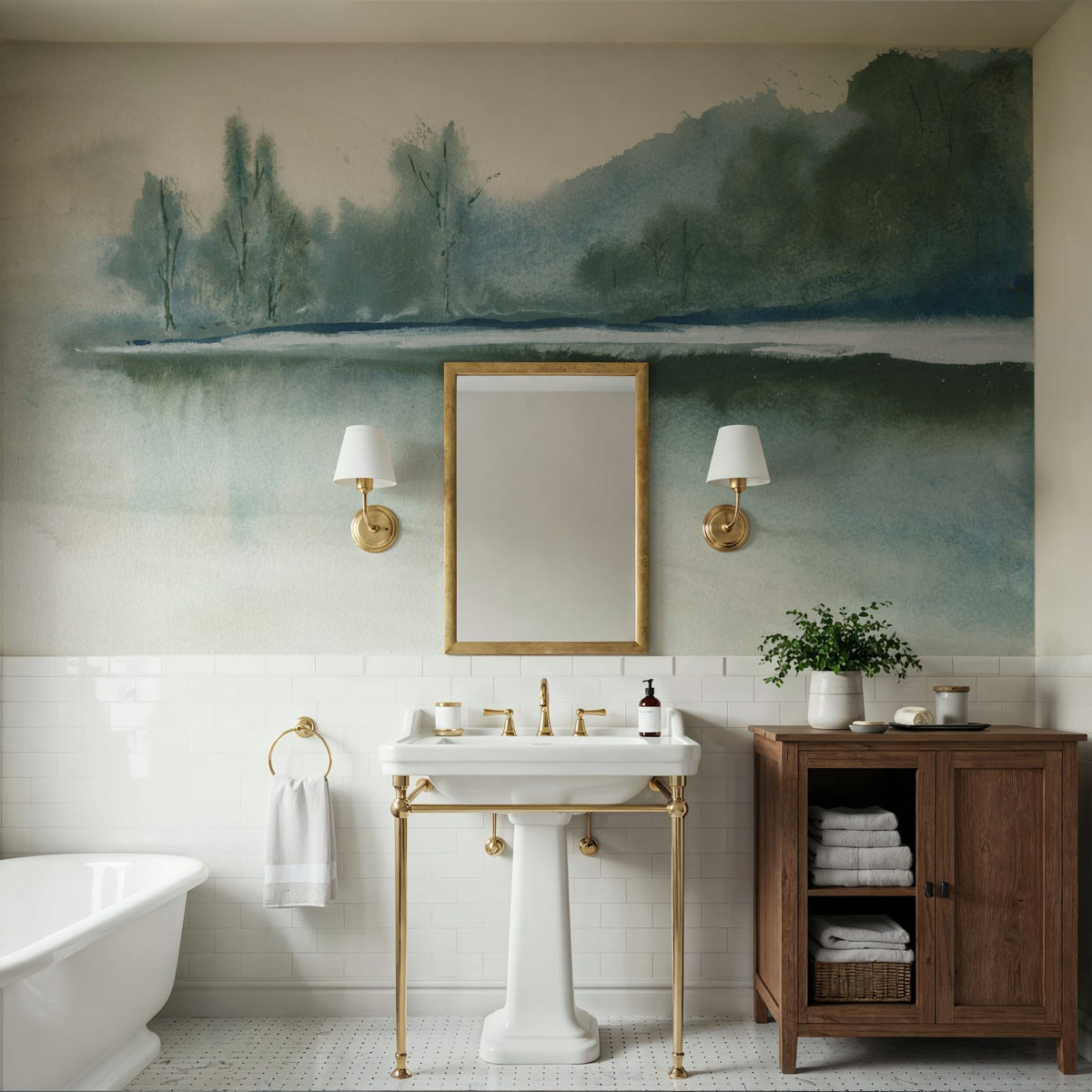 Mountain Mist Mural Wallpaper - room preview 05