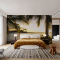 Golden Palm Cove Mural Wallpaper - room preview 05